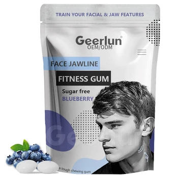 OEM Custom Ultra Hard Facial Fitness Chew Gum Support Jaw Face Muscle Training Skin Tightening Jawline Chewing Gum Sugar Free
