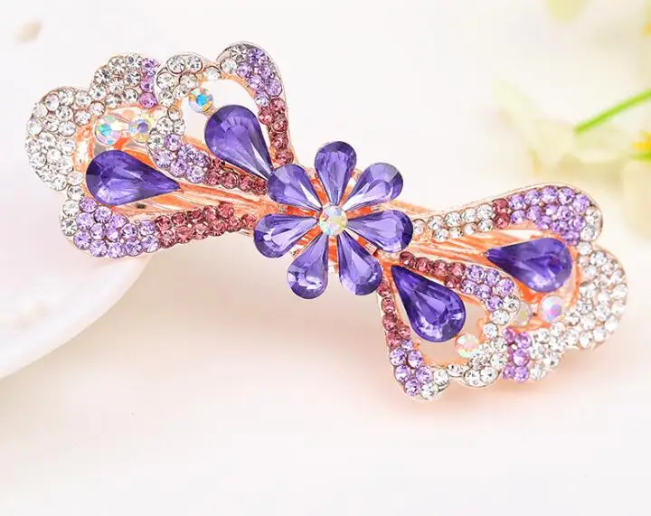 FJ01, лидер продаж, модные заколки из сплава со стразами, аксессуары для волос