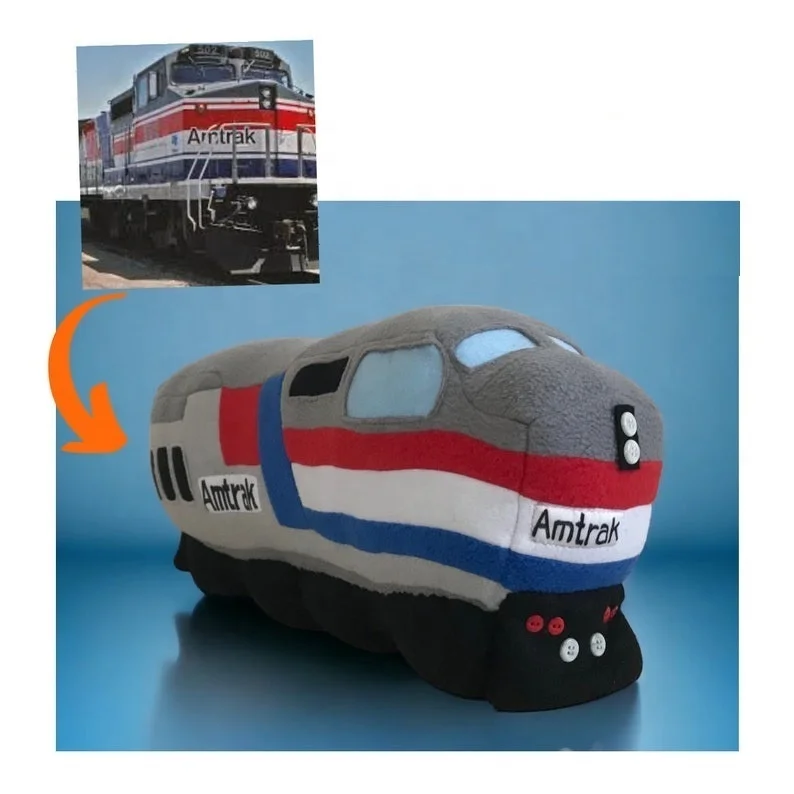 Custom High Quality Locomotive Train Plush Pillow