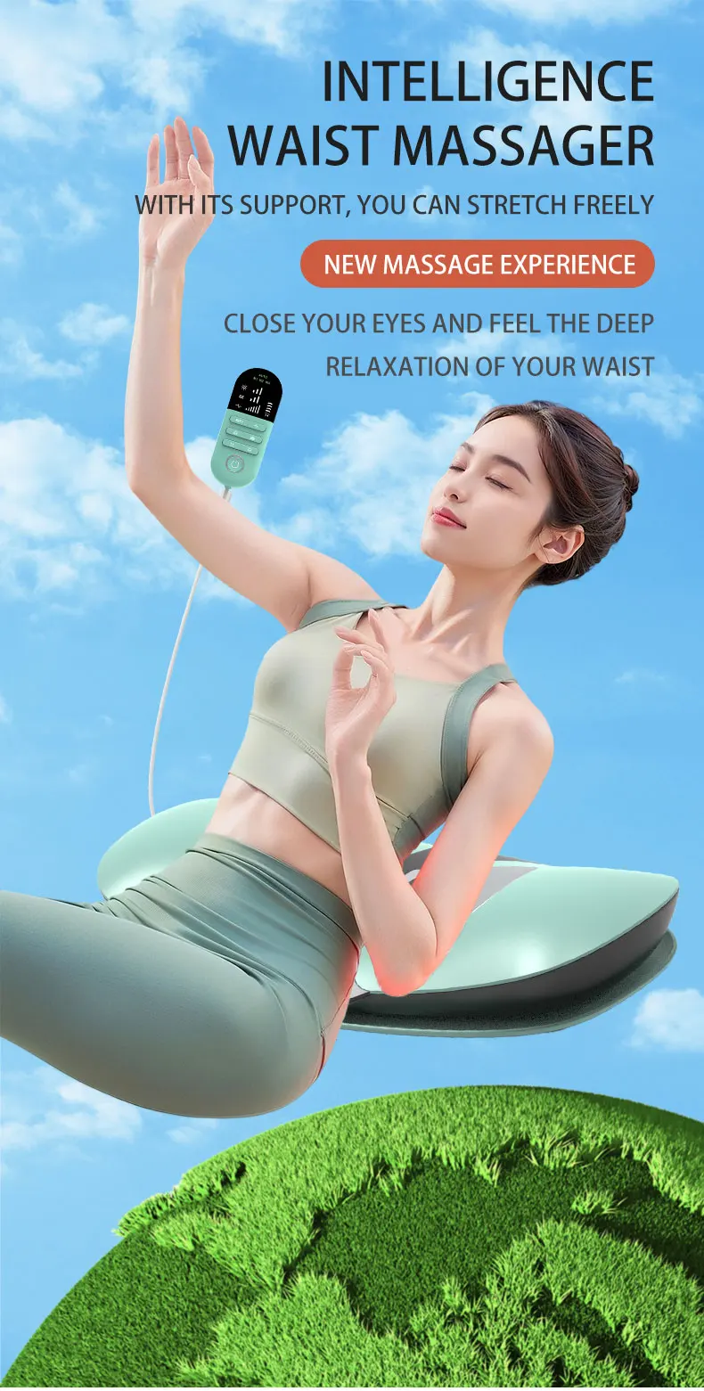 Electric Lumbar Traction Device Waist Massager Lower Back Stretcher with Dynamic