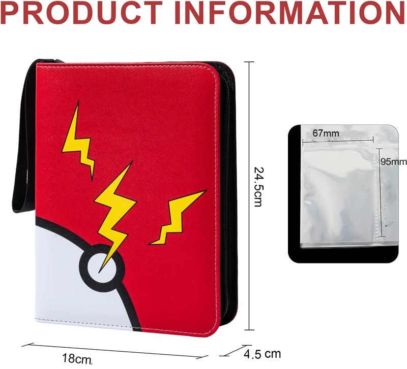 pokemon card binder for sale Jumbo Jumbo Cards, iofeiwak Oversized 2 Pockets Card Binder with 3 Rings - Holds 80 Cards with 40 Removable Sleeves holding them in place while protecting them from damage. Pokemon Trading Card Binder Holder