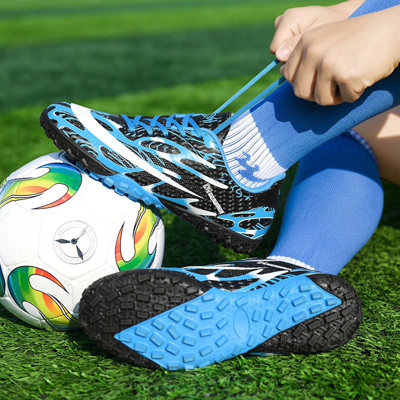 Durable Lightweight Fashion Sneakers Comfortable Youth Junior Kids TF Soccer Shoe Athletic Outdoor Boys Soccer Shoes Football