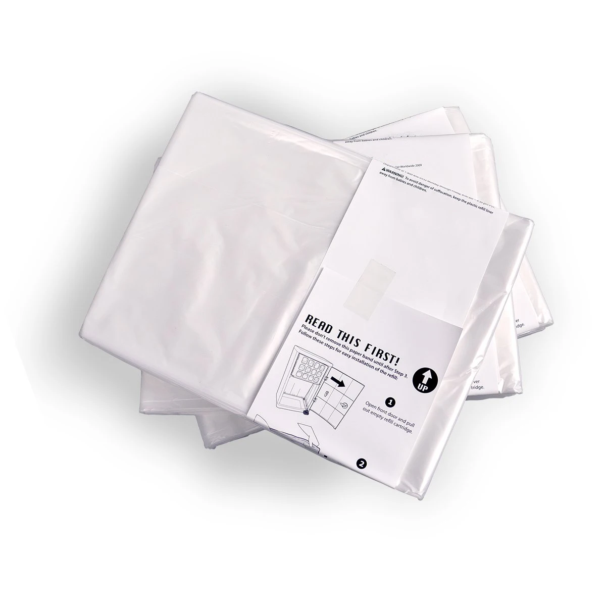 Factory Fit Dekor Classic Plus Diaper Pails White Blue Purple 4 Pack