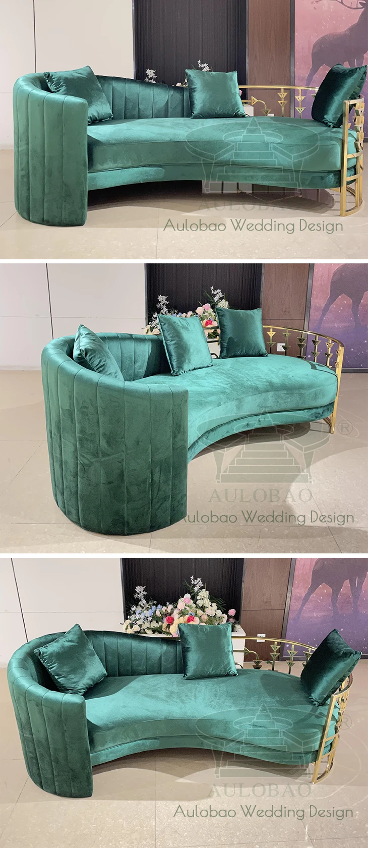 Luxury Double Seats Stainless Steel Wedding Sofa For Bride And Groom Rental Buy Wedding Sofas