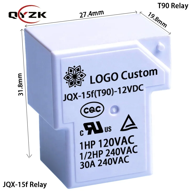 30a 40a Electromechanical Normally Open Mini 3 Volt 5V 6 Volt 24Vdc 48V Dc T90 Pcb 4 Pin 5 Pin 6 Pin Power Electric 12V Relay