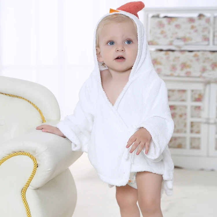 Детский банный халат с капюшоном для мальчиков