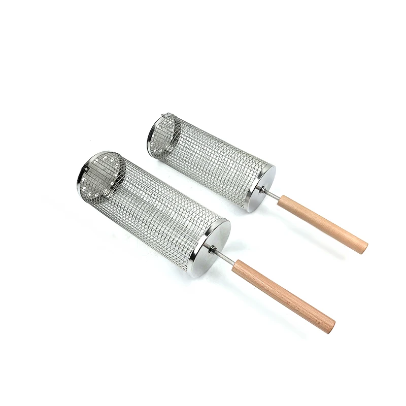 Portable Stainless Steel BBQ Grill Basket Set - 2 PCS
