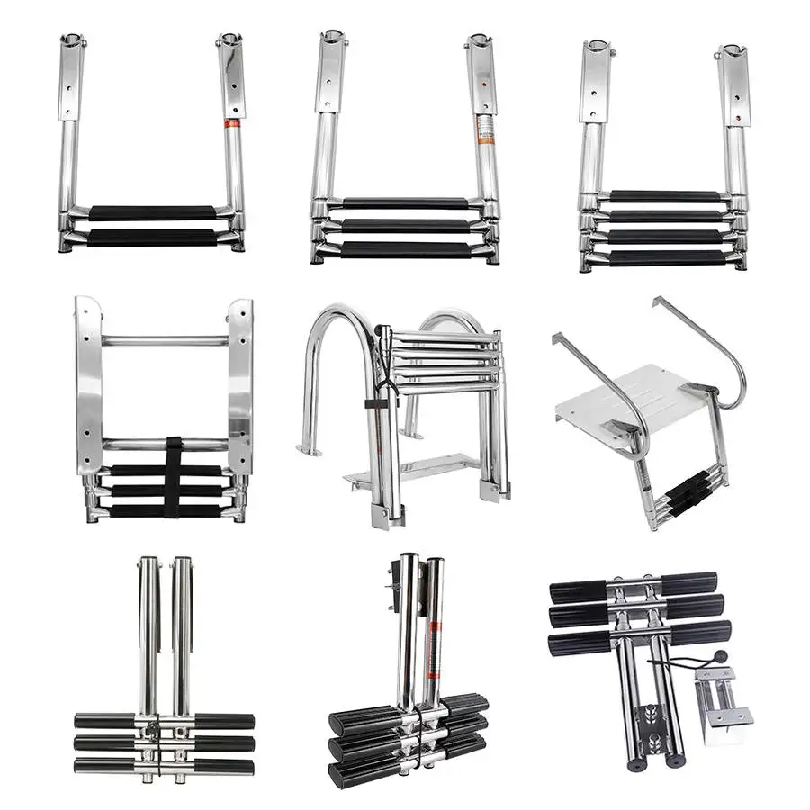 Marine Hardware Boat Folding Ladder 316 Stainless Steel Telescopic Oem   H6b3e02f992e64f6aaccd1d754c6aa9680 