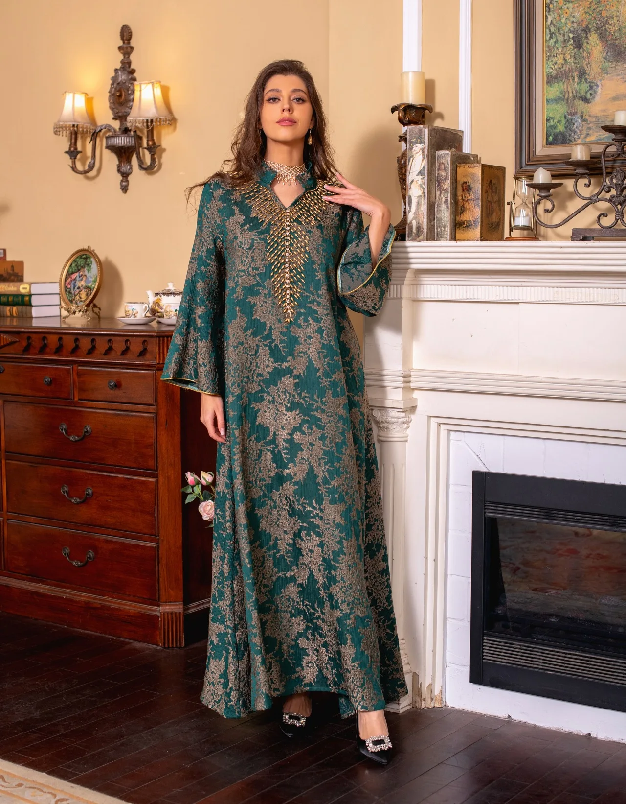 chinese dress ladies Elegant Cotton Abaya for Women main image 1