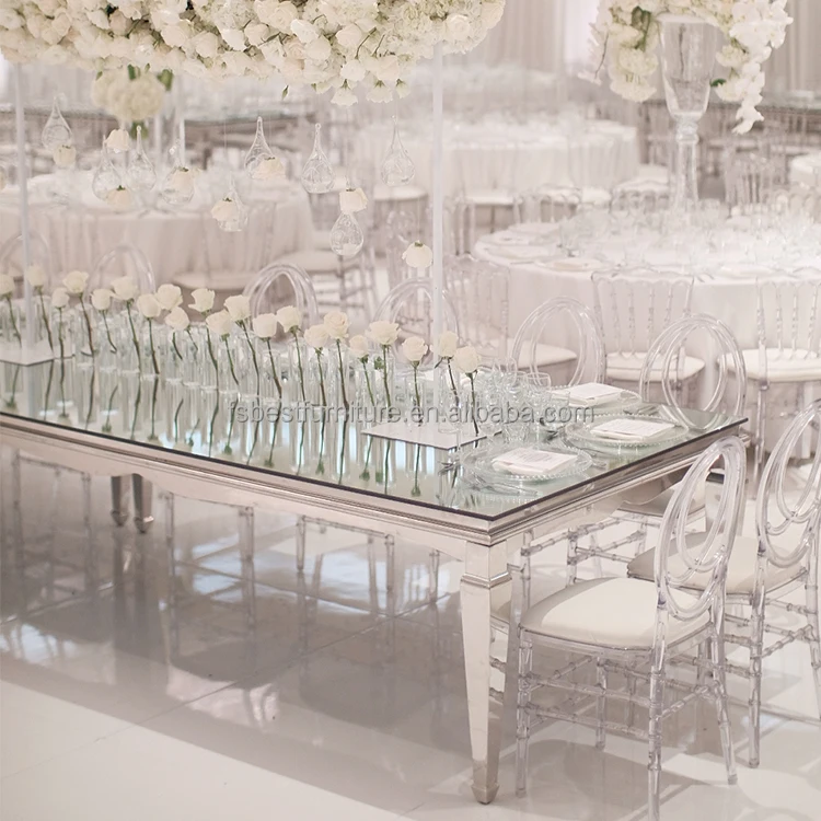 New Design Mdf Glass Top Event Decoration Stainless Steel Wedding ...