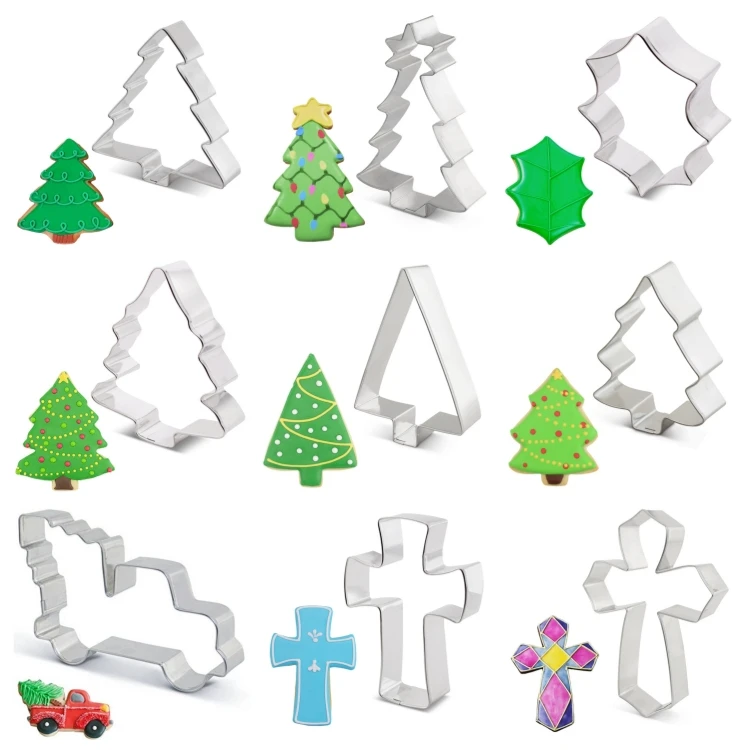 Multiple Options Available Mold Christmas Tree Stainless Steel Cookie Cutter Sheets Christmas