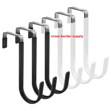 Household Multifunctional Strong Stainless Steel Door Hooks Rubber Prevent Scratches Door Hangers Hooks