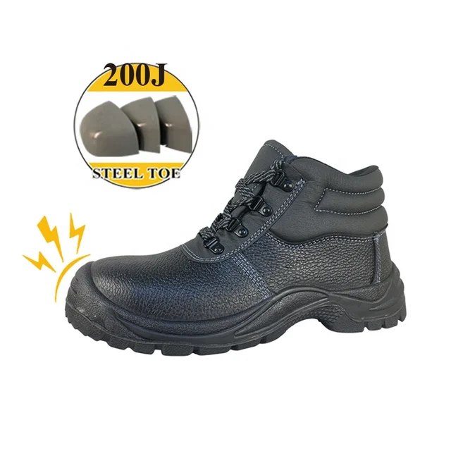 Hot-Selling Factory Man Safety Shoes Industrial Steel Toe Anti-Impact Anti-Puncture Micro-fiber Leather Work Boots