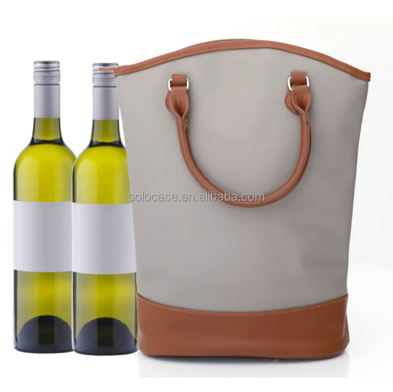 Insulated 2-Bottle Wine Cooler Bag