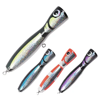 WD130 21.9cm/120g Cheery XX-367 Wood Popper Fishing Lure for Sea Bass Pike Carp-Saltwater Topwater Hard Wobbler Bait – Popper – view 2
