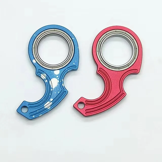 Creative Keychain Fidget Spinner Anxiety Stress Relief Toys Revolve Cool Keyring Relieving Boredom ADHD Gift Karambit Spinner