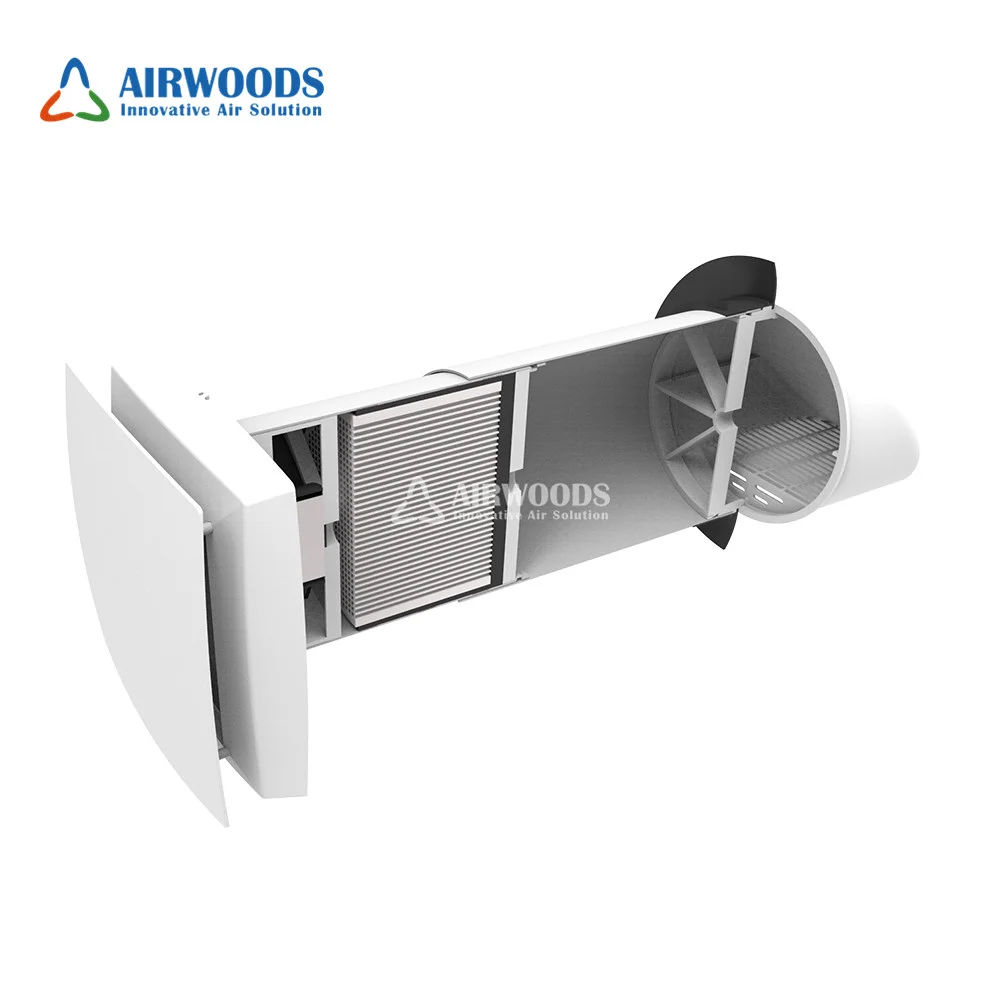 Remote Control Single Room Wall Mounted Heat Recovery Ventilation Home Air Recuperator  System Units