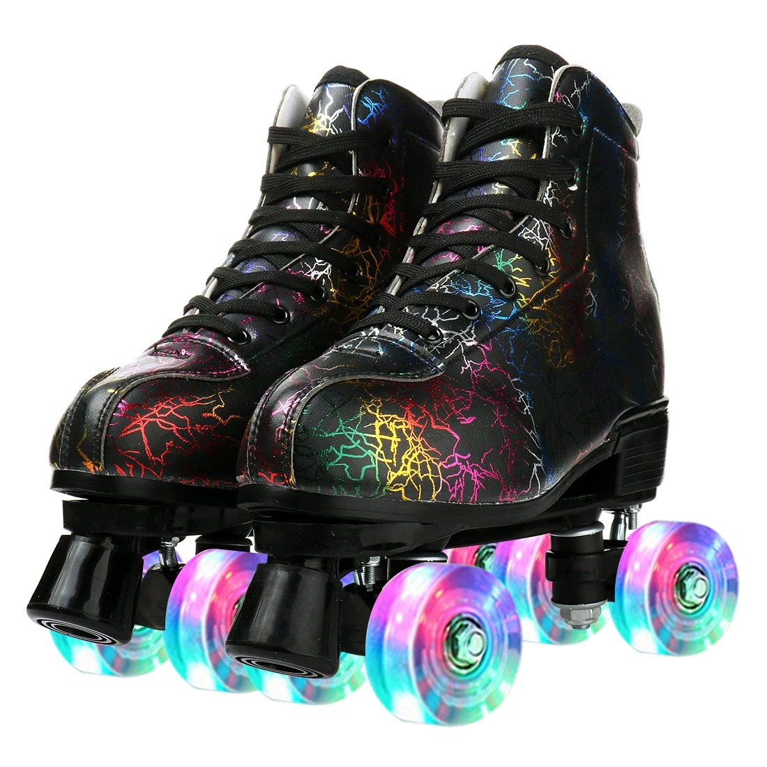 wholesale fashion PU Leather Roller Skates & breathable adult skating shoes 601139