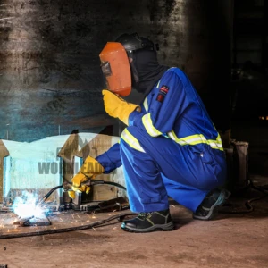Flame-Resistant Coveralls Hi-vis Welding Safety Work Clothes Protective Overalls