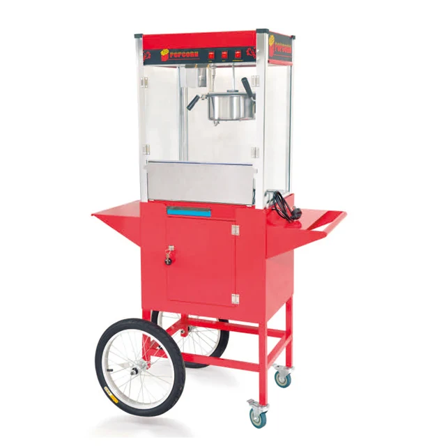 Commercial 8Oz Electric Popcorn Machine With Warmer