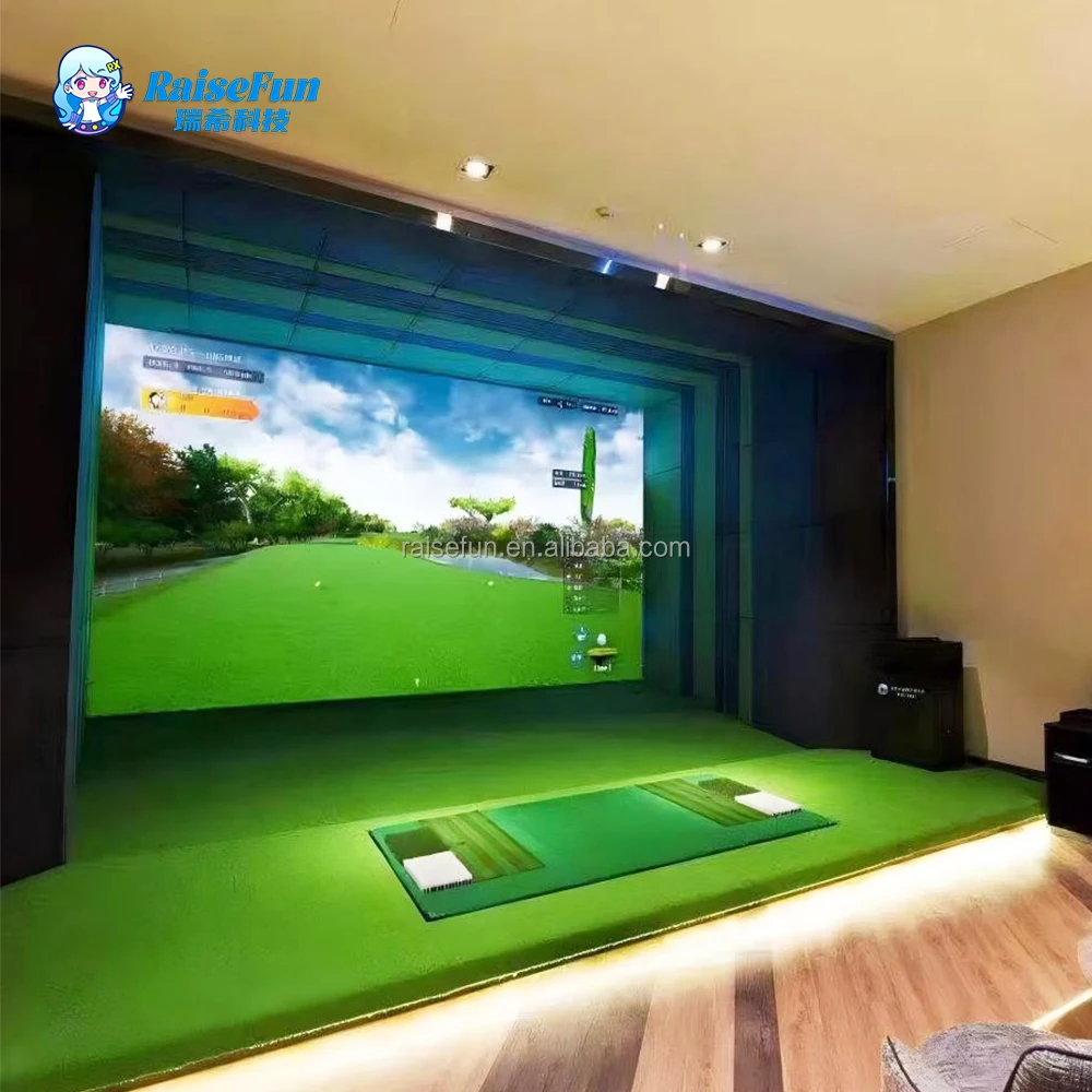 RaiseFun Indoor Sports Entertainment Equipment Golf Simulator Factory Price for Small Business Game Center Office Family