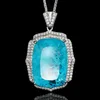 Colgante PA azul con cadena Chopin