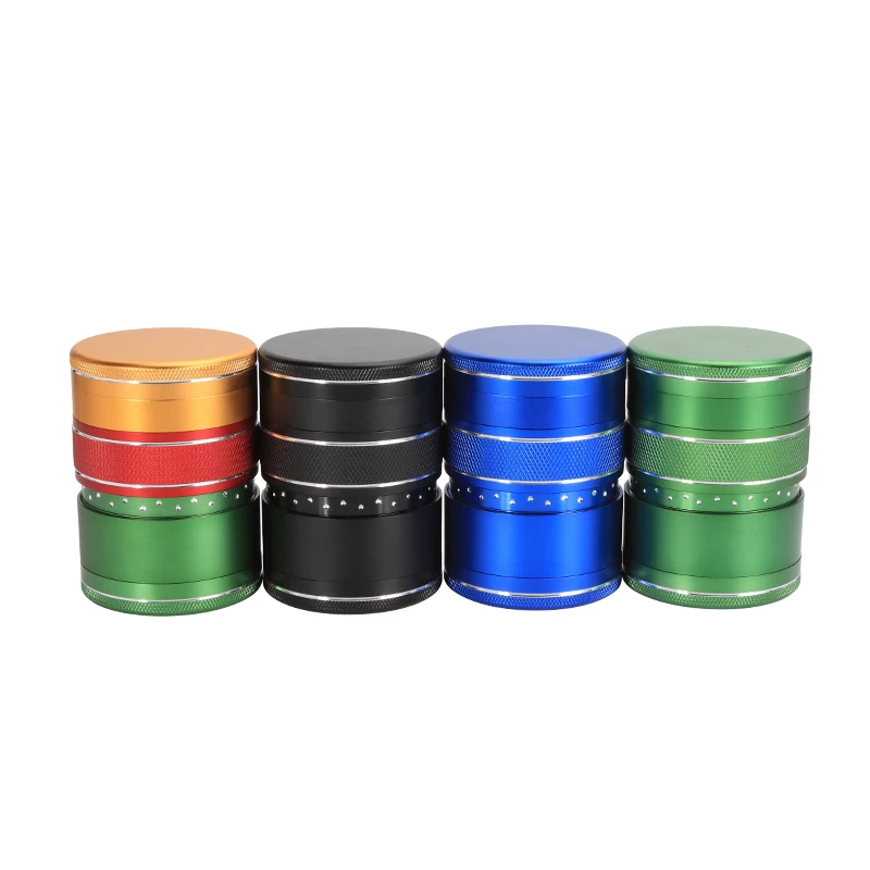 New Luxury 5 Layer Custom Manual Aluminum Herb Grinder Wholesale Dry
