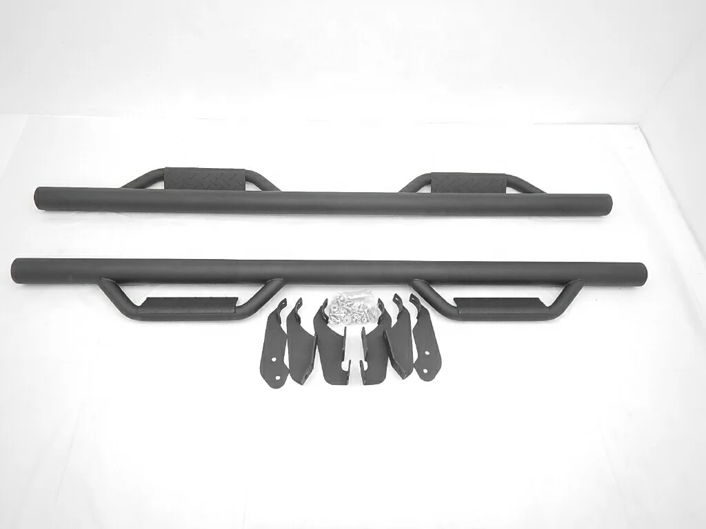 HIACE HOME Use for 4X4 Body Kit  HILUX Side Pedal Side Guard Side Tube Rod 4 Step Steel Mud Black