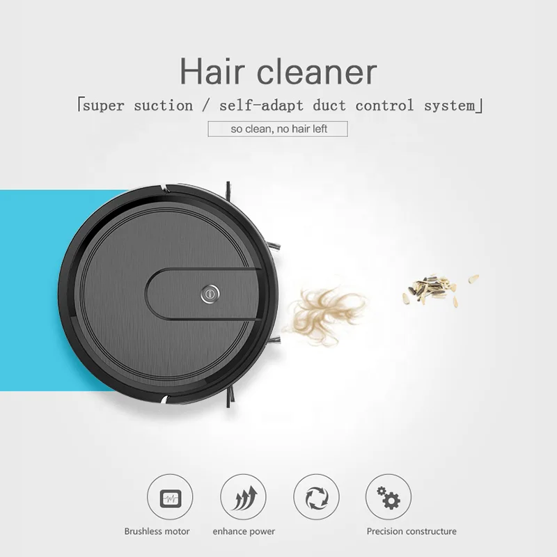 Smart App Control Robot Vacuum Cleaner with 2800Pa Power Auto-Charging Dry Wet Mopping for Home & Hotel Gyroscope Navigation