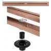 Oro rosa opaco, spazzolato, tubo di scarico dritto standard USA, 600