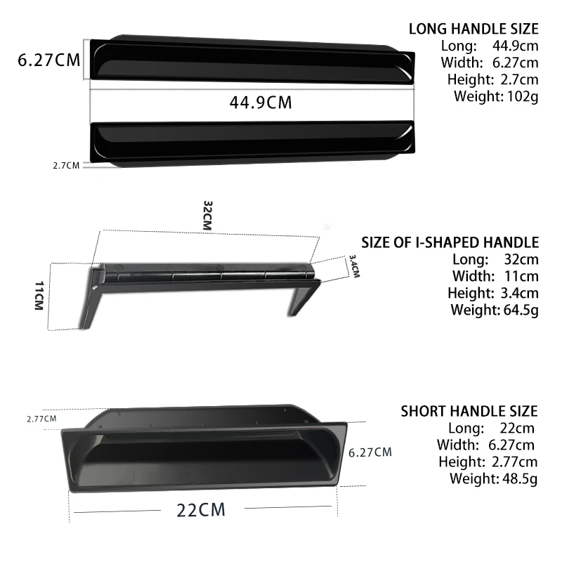 Longhey Freezer Door Handle Showcase Fridge Refrigerator Alloy Cabinet Handle Freezer Spare Parts Door Knobs