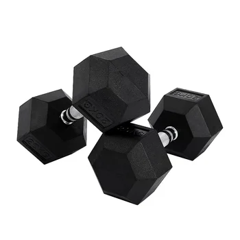 Commercial Professional Rubber Dumbbells Set Durable Quality Fitness Equipment for Gym Training Exercise Weights 2.5kg to 25kg