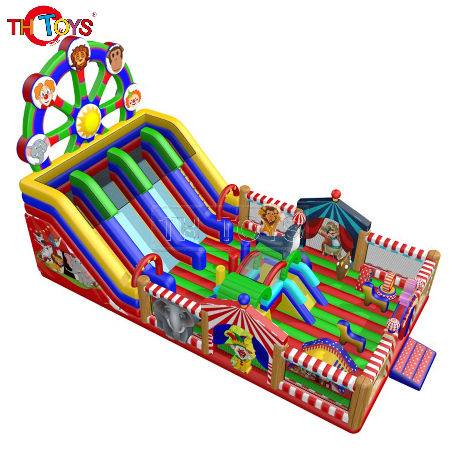 Circus Clown Inflatable Slide Outdoor Large Trampoline Children's Inflatable Slide