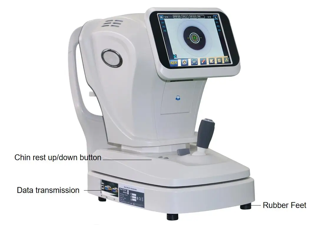 2023 High Quality 8 Inch LCD Touch Screen Optics Instrument Auto Refractometer Keratometer