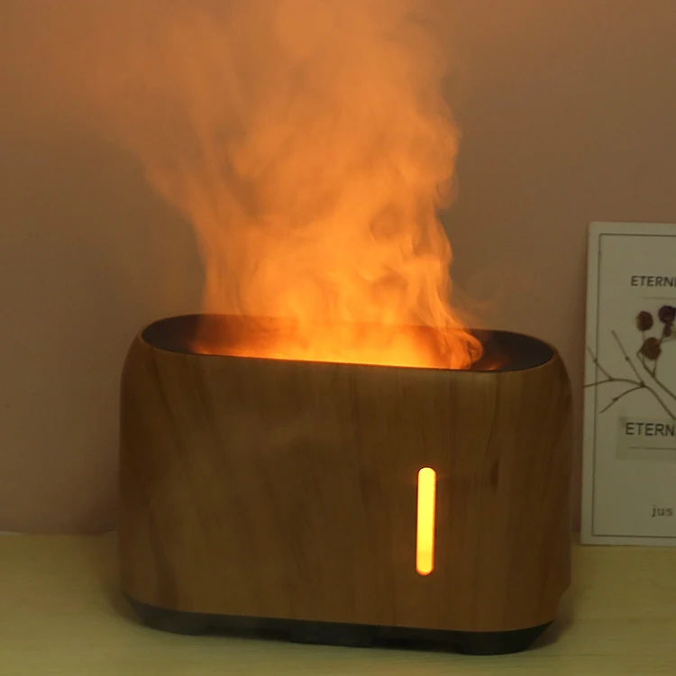 USB Aroma Essential Oil Diffuser Steam Water Ultrasonic Cool Mist Mini Humidifier Flame 7 Color LED Night Light Aroma Diffuser