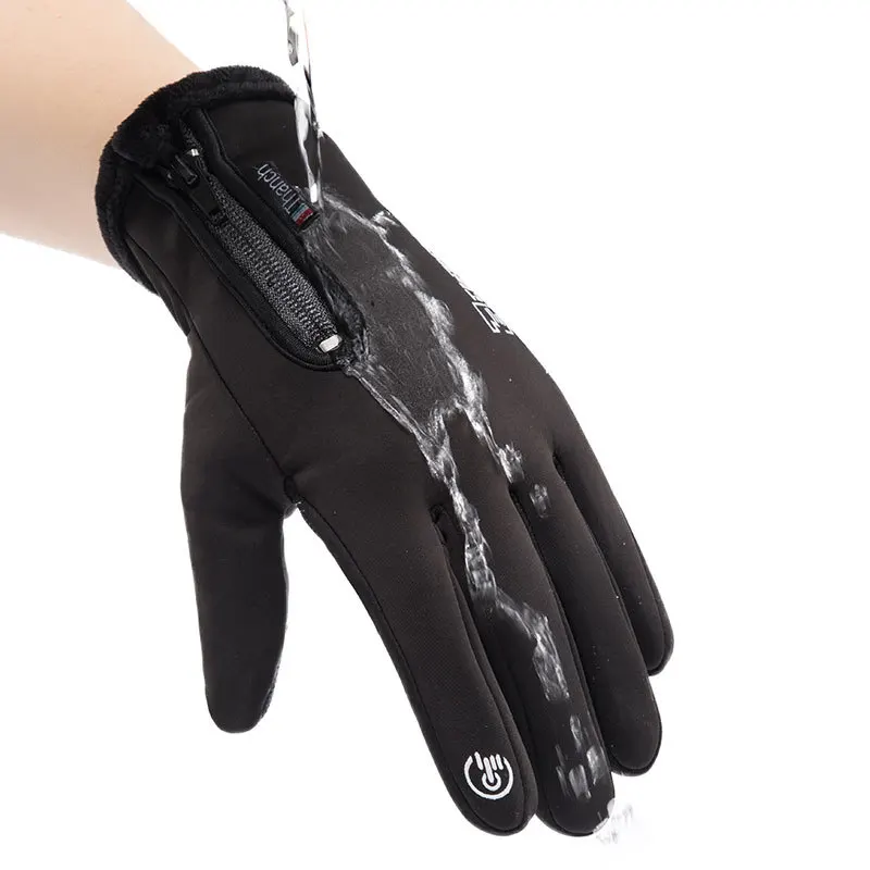 Winter Outdoor Sport Waterproof Touch Screen Thickened Warm Gloves For Man