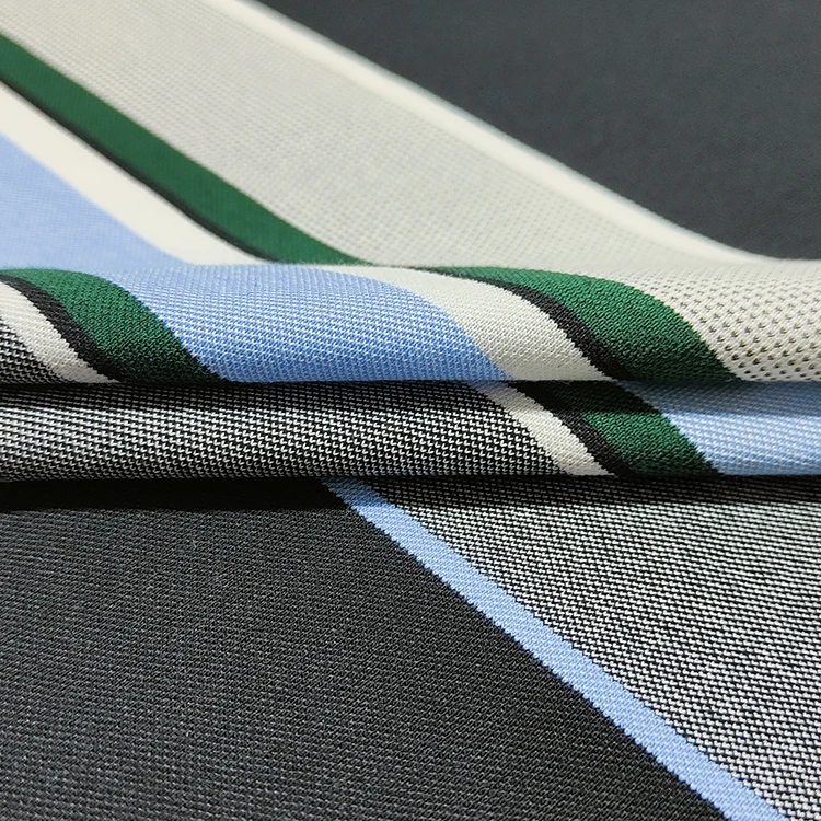 Mercerized Pique Polo Fabric Cotton Material, Breathable Polyester Spandex Pique Fabric for Sale/ manufacture