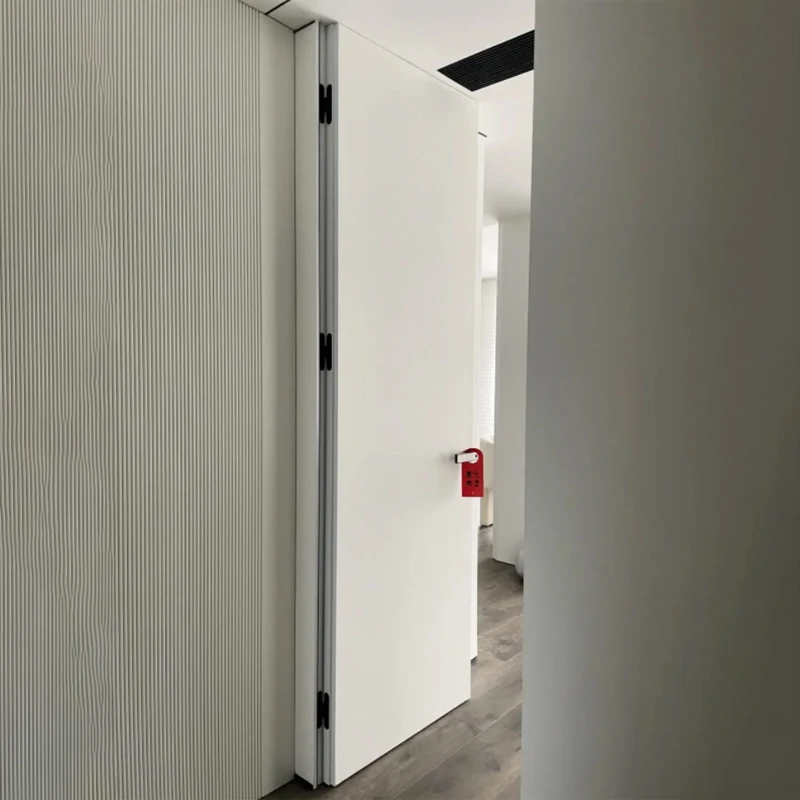 High Quality Modern Invisible Design Frameless Wood Interior Hidden Doors White Brown Invisible Door Partition Doors