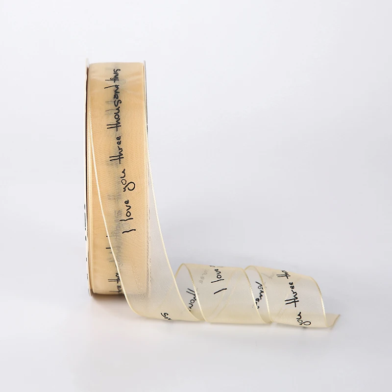 wholesale korean version printed organza ribbon