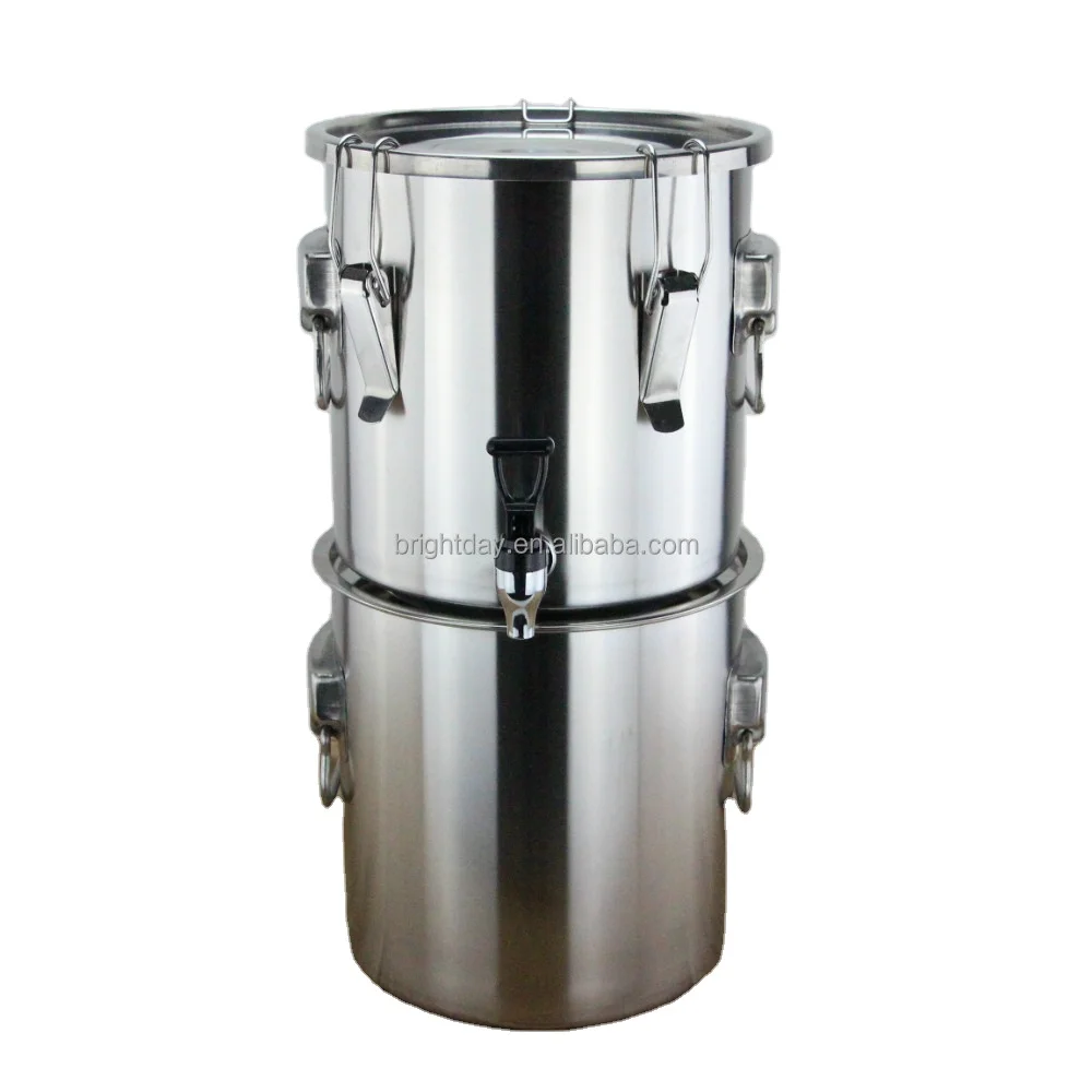 Stainless Steel Barrel Stock Pot Beer Brewing Pot Home Brew Kettle