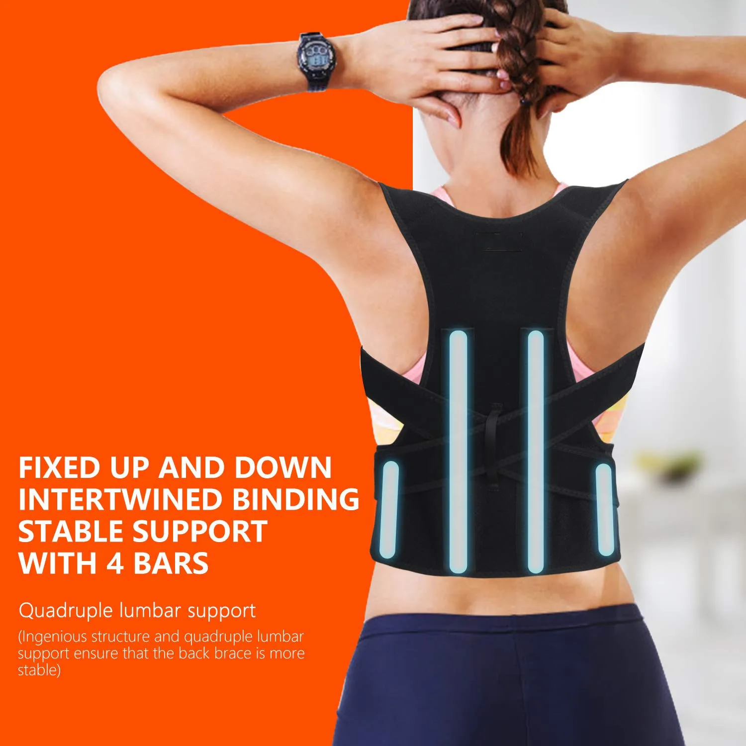 Back Support Belt Adjustable Posture Corrector Preventing Humpback Protection Spine Pain Relief Correction Belt Women Men Back Shoulder Support Spine Lumbar Support | Singapore