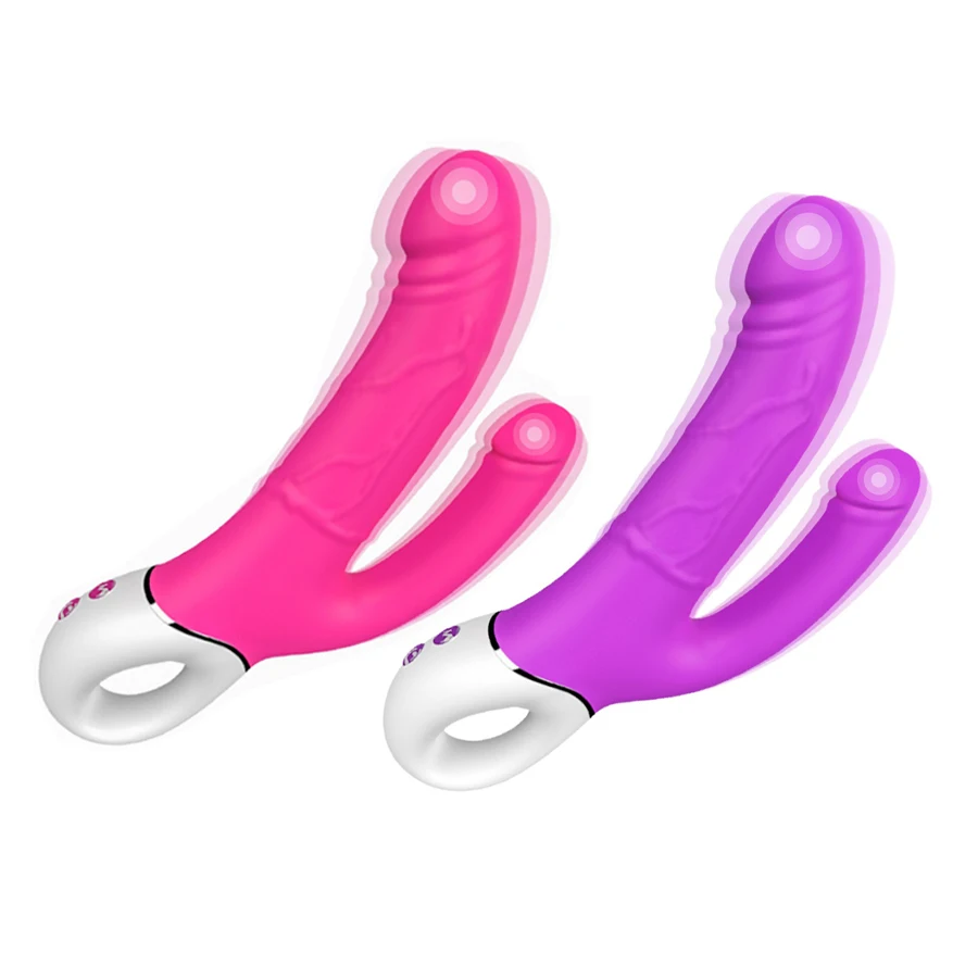 Wholesale Double Penetration Dildo with 9 Speed Dildo Vibrator for Women Orgasm Sex Toys for Woman Clitoris Stimulator Recharge From m.alibaba