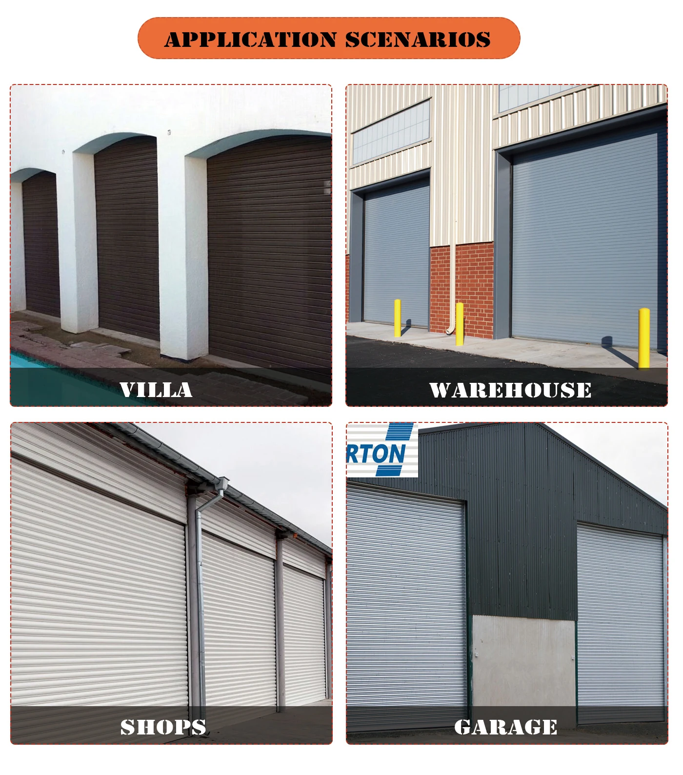 Modern white steel windproof anti-theft warehouse door Rolling shutter door manufacture