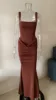 Brown-stretchy-with boning