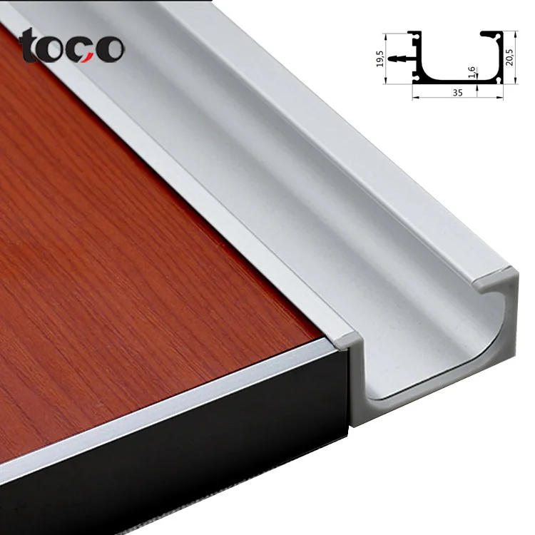 Профиль для ручки Toco g профиль края кухонного шкафа черный алюминиевый g-секции мебели