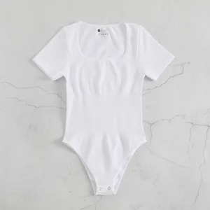 New Winter Women's Casual and Fashionable Solid Color Waist Cinching Tight Fitting Hip Lifting square Neck Thong Jumpsuit