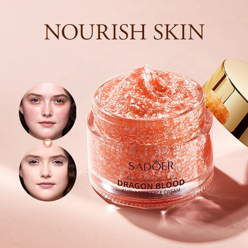 OEM SADOER Private Label Hydrating and Moisturizing Reishi Dragon Blood Anti Wrinkle Facial Cream