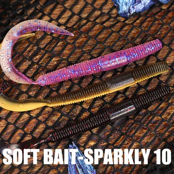 A Trustworthy Factory Threaded Big Coil Tail Stainless Steel Artificial Soft Bait for Sea Bass Fishing 5 Pcs – Soft Lure – view 5