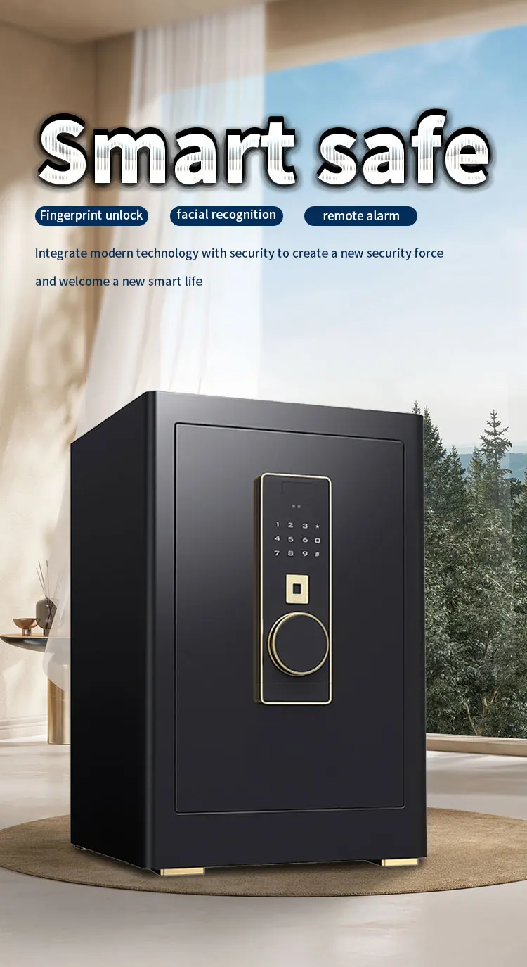 CEQSAFE Face Recognition TUYA APP Safe Box for Money Electronic Fingerprint Lock Safe Box Home Anti-Theft Safe Box manufacture