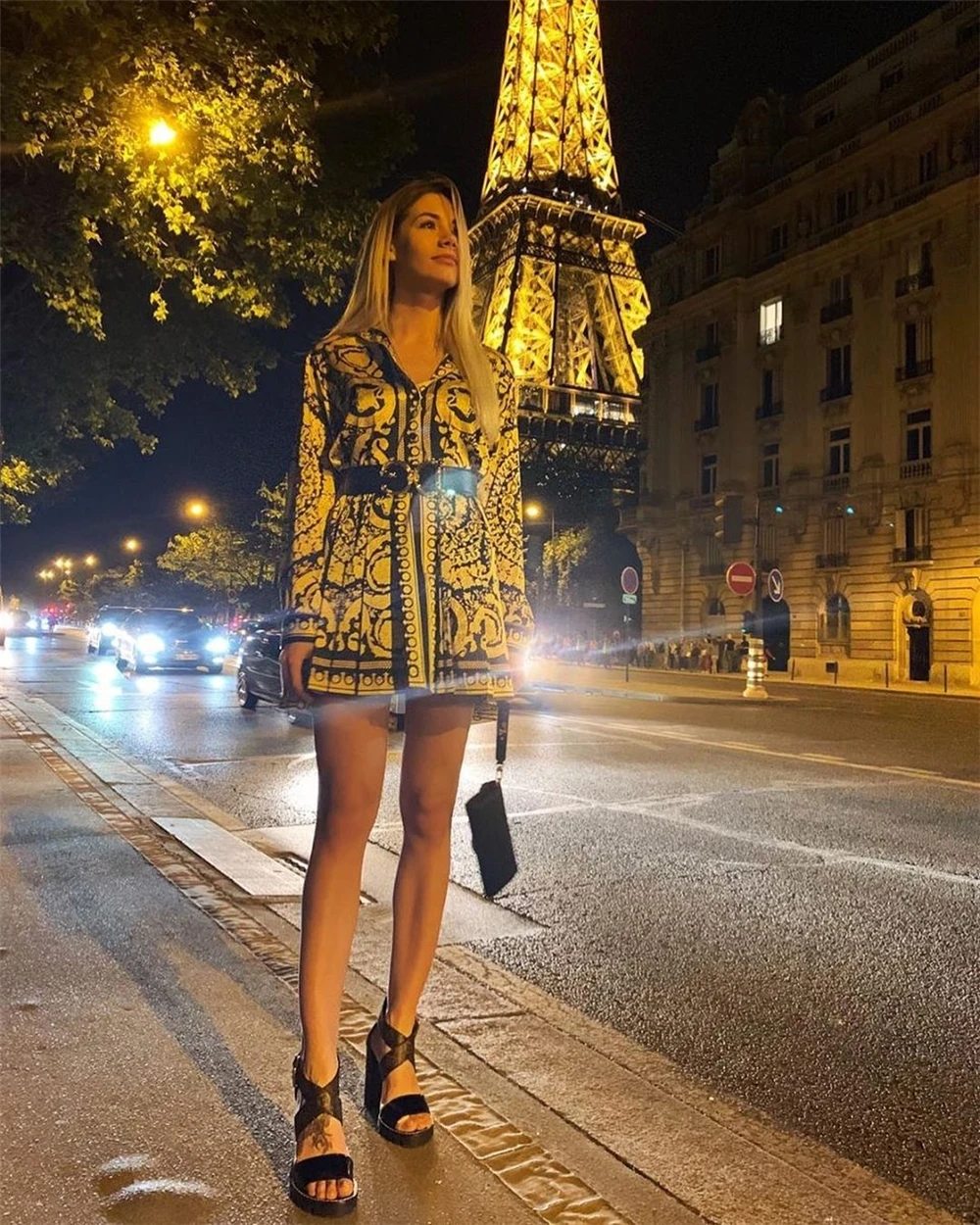 希少⭐︎2024 ルネ　Blouse シアー　ブラウス　現行タグ 高身長 袖タックカットジョーゼットブラウス（トールサイズ